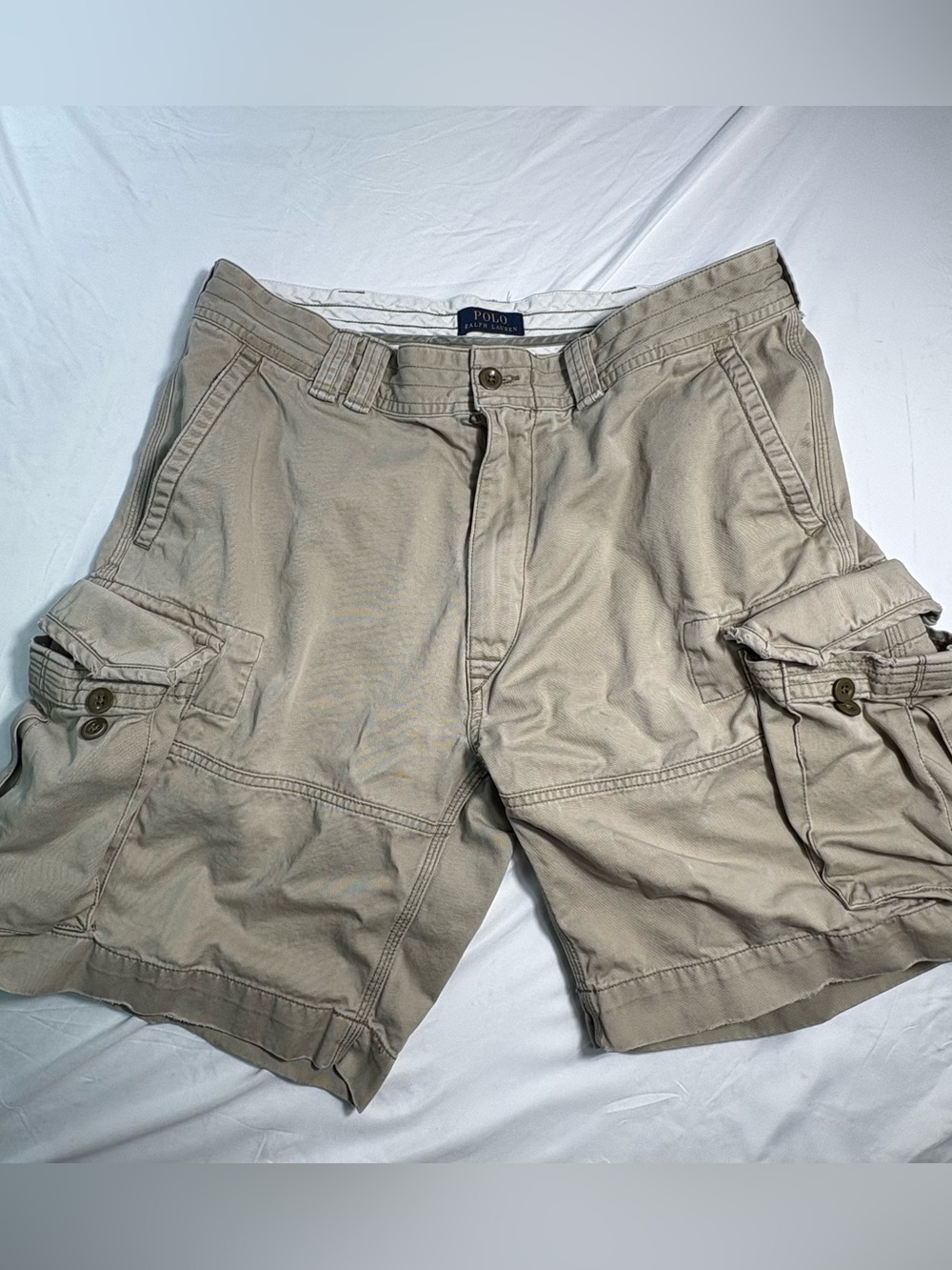 Polo ralph lauren distressed utility cargo khaki men’s short size 36
